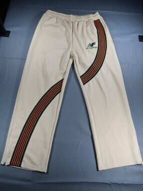 No Feelings Limited Edition Sweat Pants Curved Striped Cream Size M